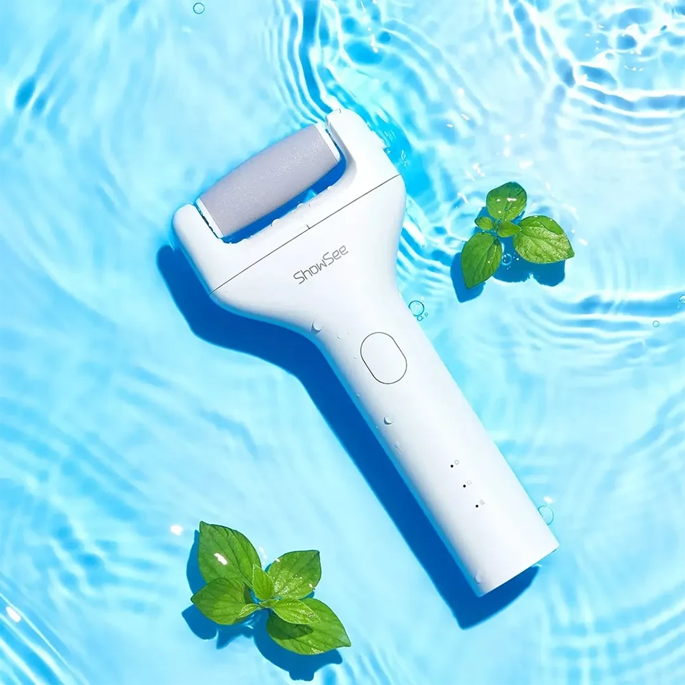 (image for) Showsee B1-W Electric Pedicure Device Foot Care Grinding Skin Hard Breakage Remover Foot File Grinder Dead Skin Callus Remover Pedicure Tools